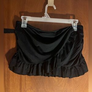 Bathing suit bottoms ruffled front and back black in color no brand